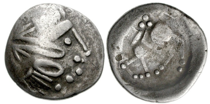 Imitations of Philip II of Macedon. 2nd-1st centuries BC. AR Didrachm 23mm, 6.14 g Sold for $105 26082009.jpg