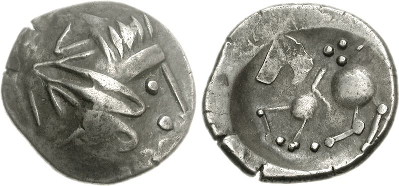 Imitations of Philip II of Macedon. AR Didrachm 7.54 g Sold for $300 16092009.jpg